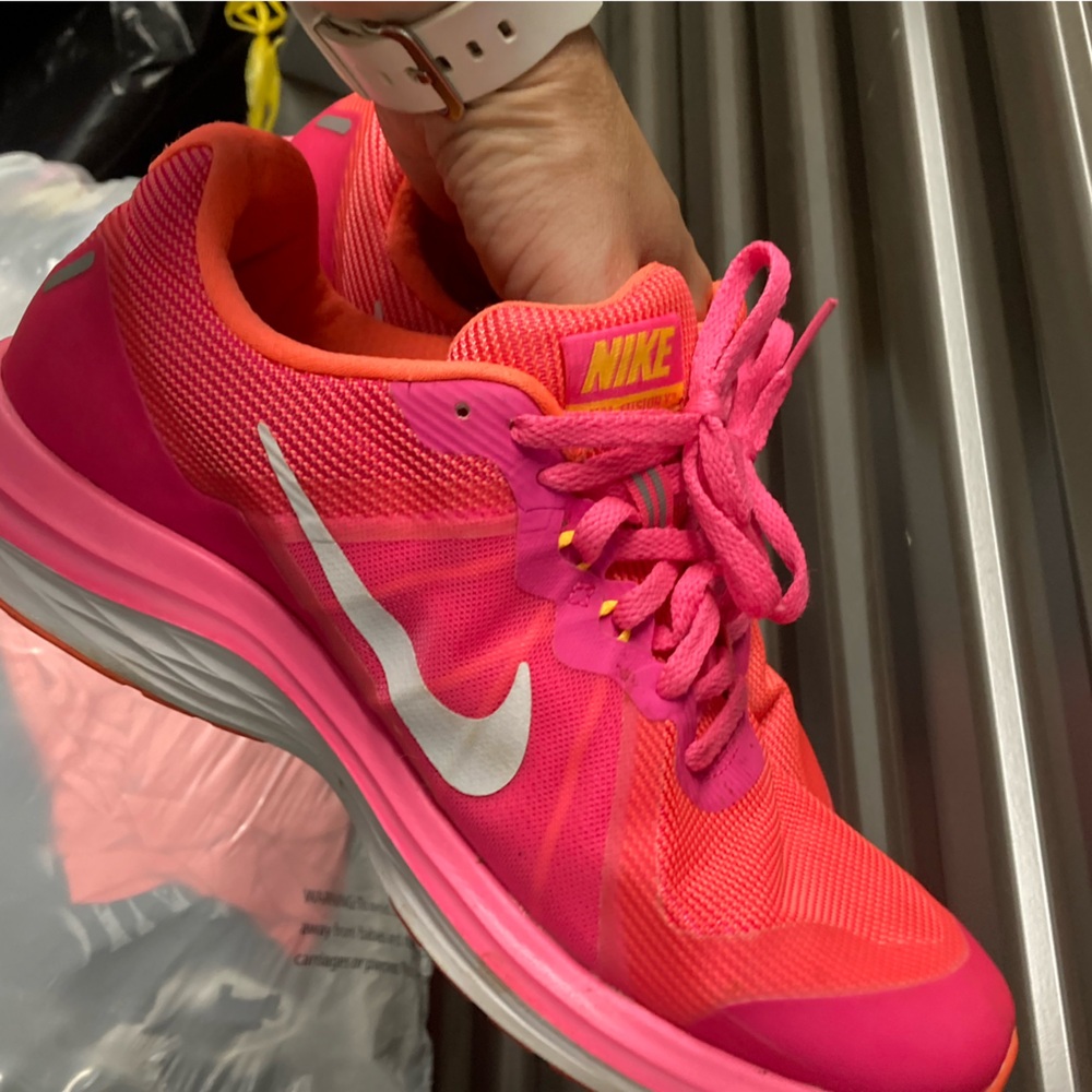 Nike Pink and Orange Athletic Shoes